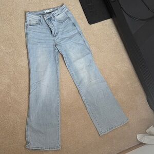 Judy Blue Light Denim Wide Leg Jeans